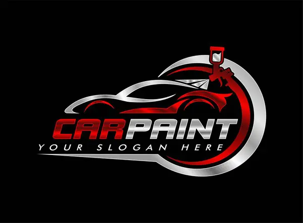 araba boyası logo şablonu, vektör çizimi