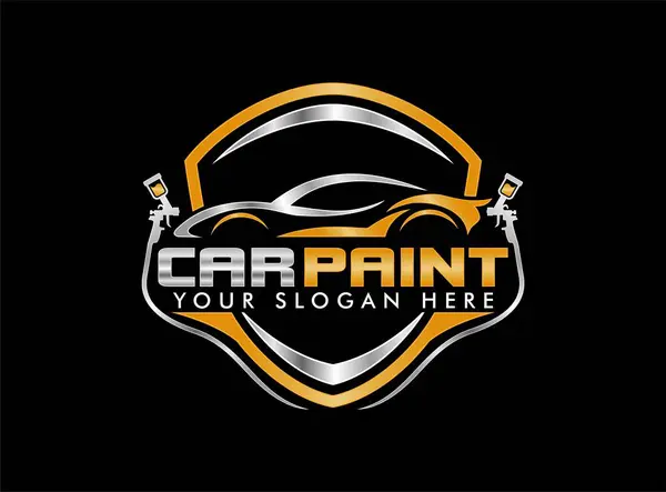 araba boyası logo şablonu, vektör çizimi