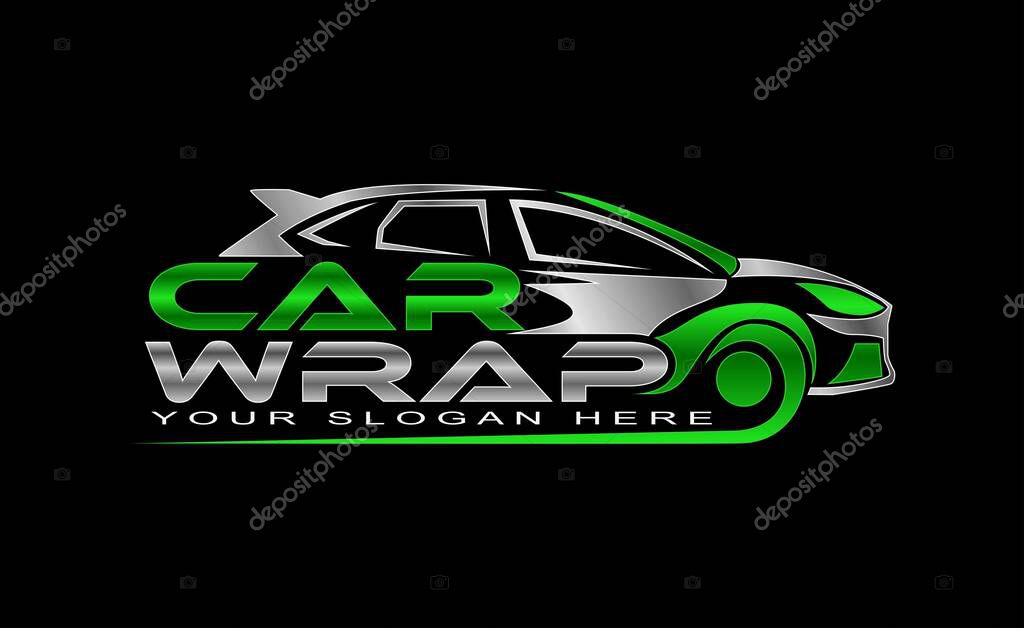 Car wrap logo vector illustration
