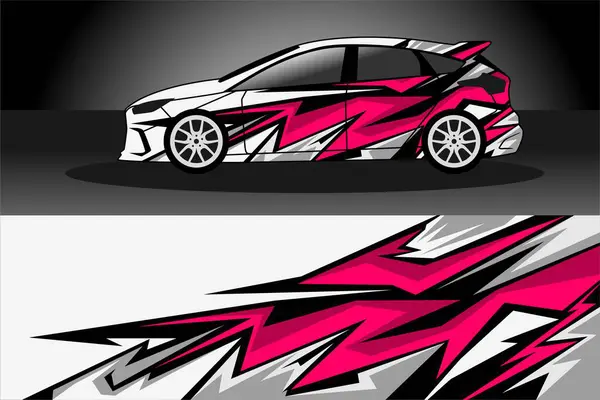 racing car wrap design abstract pink strip for car wrap vinyl sticker and decal