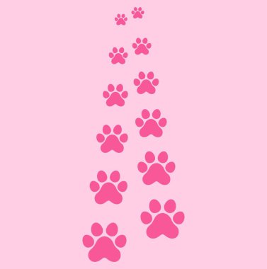 paw vector foot trail print of cat dog pattern animal tracks isolated on white background backgrounds