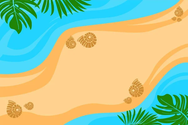 Summer time fun concept design. Landscape creative background, sea and beach panorama