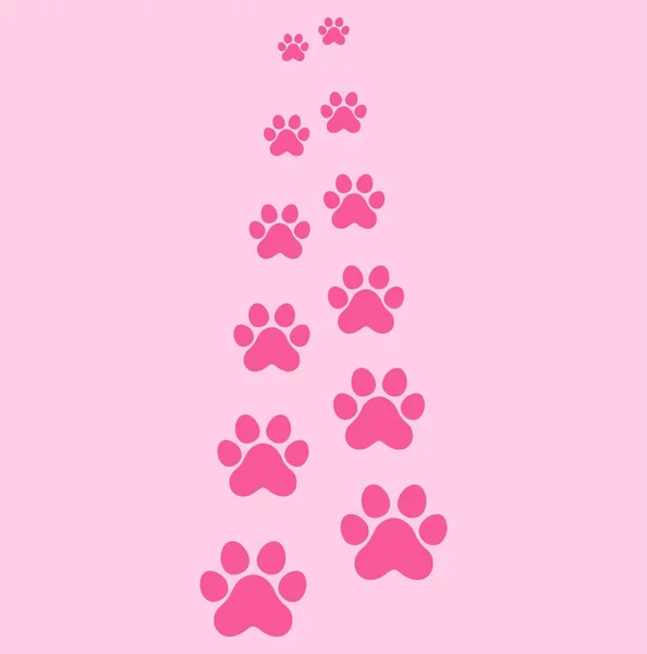 paw vector foot trail print of cat dog pattern animal tracks isolated on white background backgrounds