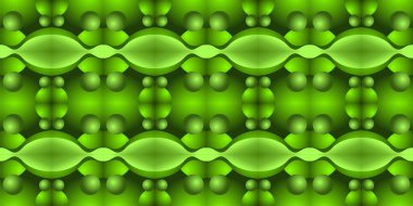 Kusursuz desen 3d geometrik soyut süs dekoratif arkaplan vektörü yeşil 