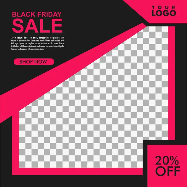 Kara Cuma satışı için sosyal medya şablonu 