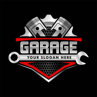 kamyon dizel servis onarım logosu şablonu