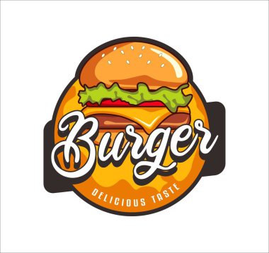 Hamburger vektör logosu tasarım grafikleri