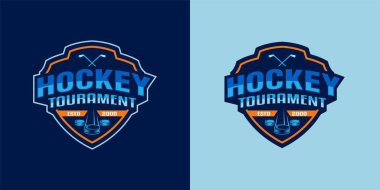Amerikan buz hokeyi turnuvası spor kalkanı amblemi logo tasarımı ilham kaynağı