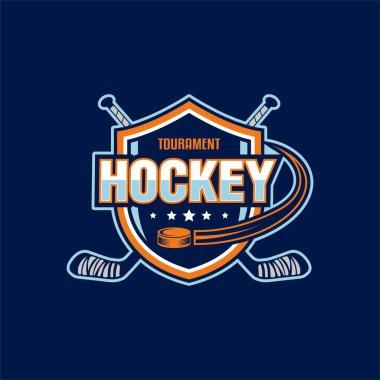 Amerikan buz hokeyi turnuvası spor kalkanı amblemi logo tasarımı ilham kaynağı