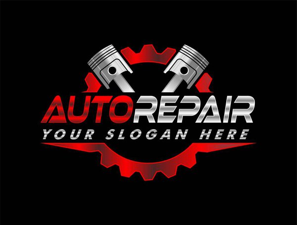Car repair logo template. Car repairing vector design. service logo, badge, emblem, template. Perfect logo for the automotive and repair industry Automobile and gear logotype