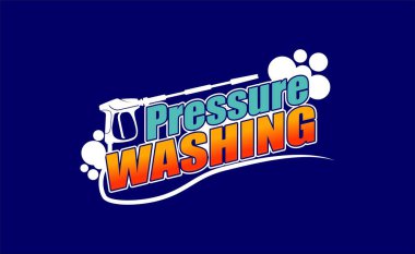 basınç yıkama logosu tasarımı çizim vektörü grafiği