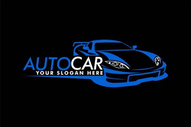 araba logosu amblemi soyut çizgiler vektör ilüstrasyon tasarımı siluet spor araba iş kimliği şirketi