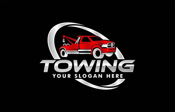 Çekici servis logosu vektör illüstrasyonu