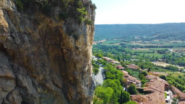 Όμορφο Φυσικό Τοπίο Της Προβηγκίας Στη Γαλλία Πράσινα Λιβάδια Και — Αρχείο Βίντεο