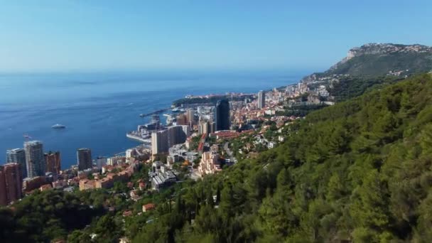 Vedere Orașului Bogat Montecarlo Clădiri Înalte Străzi Înguste Renumite Pentru — Videoclip de stoc