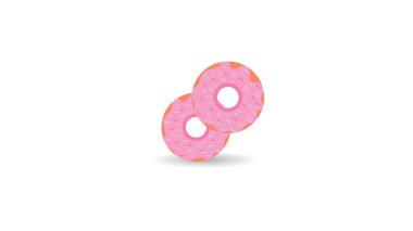 Simge çörekleri boyama kitabı için uygun şirin bir çizgi film.