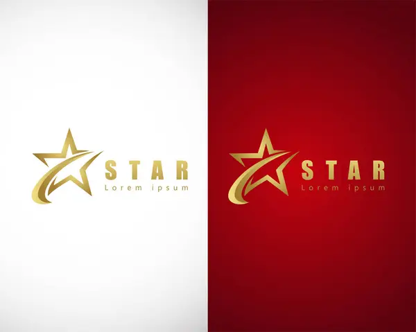gold star logo sign symbol business emblem brand design template