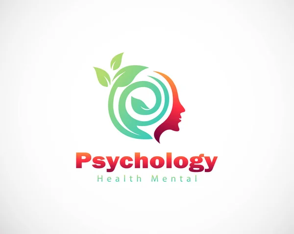 psychology logo creative health mental logo people nature leaf idea concept design