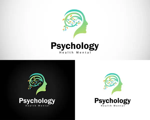 psychology logo creative health mental smart idea brain design concept modern human growth education