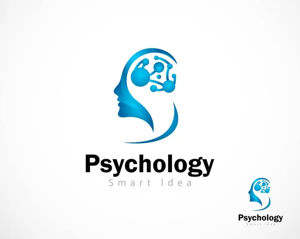 psychology logo creative health mental smart idea brain design concept modern human growth education