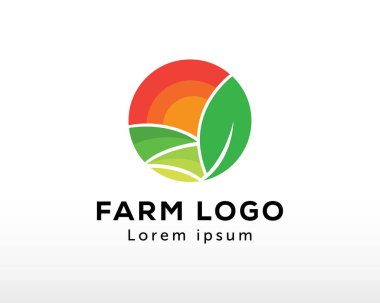 çiftlik logosu güneş kreatif logo tarım logosu yaratıcı bırakın