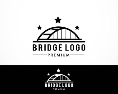 modern köprü logo tasarımı konsept çizim vektörü