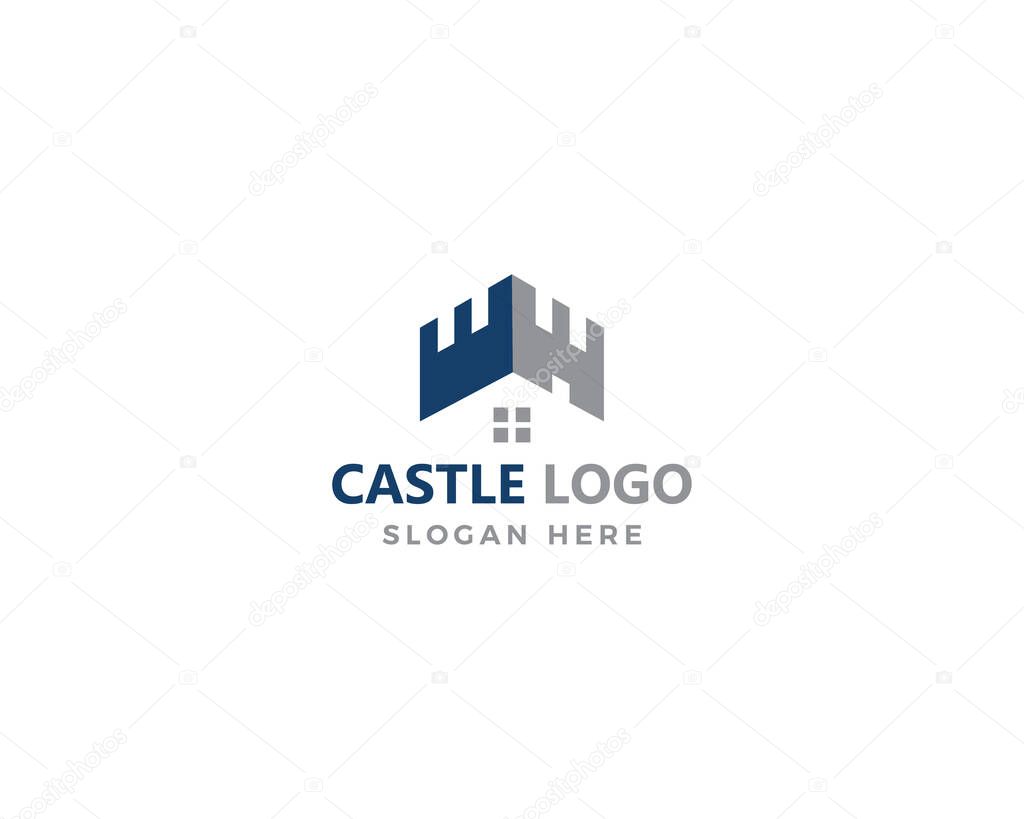 Castle logo vector creative design