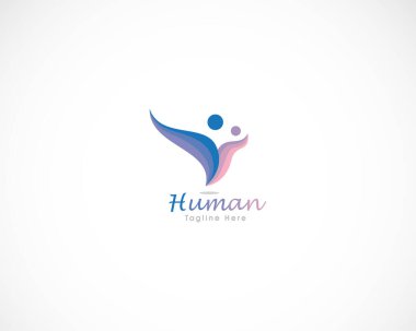 İnsan logosu yaratıcı renk tasarımı modern