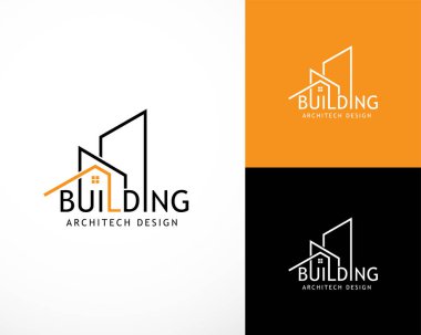 logo mimarı tasarımı basit illüstrasyon vektörü