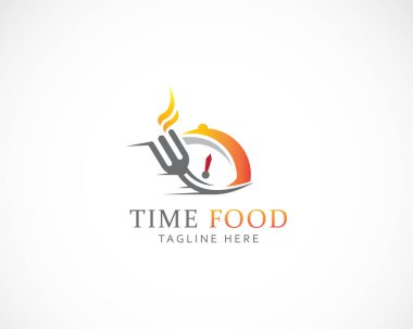 zaman gıda logosu yaratıcı tasarım konsepti çizim logosu