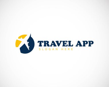 seyahat logosu yaratıcı tasarım şablonu sembol çember simgesi simgesi web