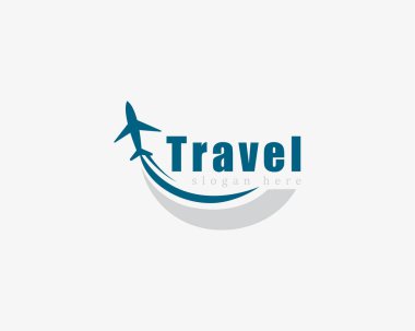 seyahat logosu yaratıcı ekspres ulaşım iş logosu kavramı