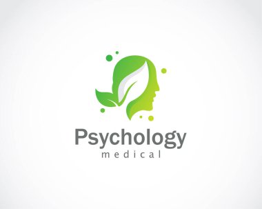 Psikoloji logosu yaratıcı tasarım konsepti.