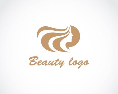 Güzellik logosu yaratıcı kuaför salonu güzellik saçı kadınların amblem tasarımı konsepti