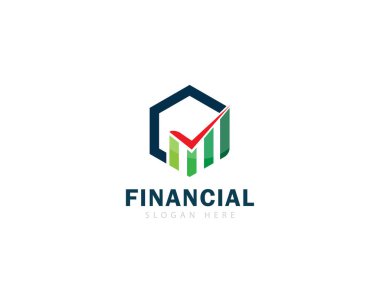 finansal logo yaratıcı piyasa diyagramı ok yatırım yenilik tasarım kavramı