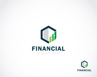 finansal logo yaratıcı piyasa diyagramı ok yatırım yenilik tasarım kavramı