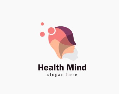 sağlık zihin logosu yaratıcı element zeki beyin psikoloji tasarım kavramı