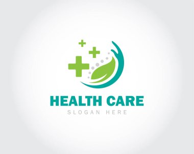 Sağlık hizmetleri logosu yaratıcı omurga kliniği masaj el tasarımı konsepti