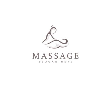 Vücut Spa Merkezi simgesi, masaj salonu, spa, rahatlama, temel yağ, beyaz arkaplan, vektör illüstrasyonu