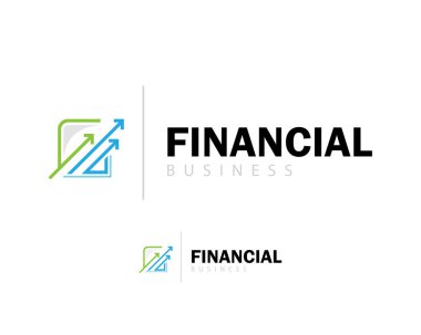 finansal logo yaratıcı piyasa ok işareti işi