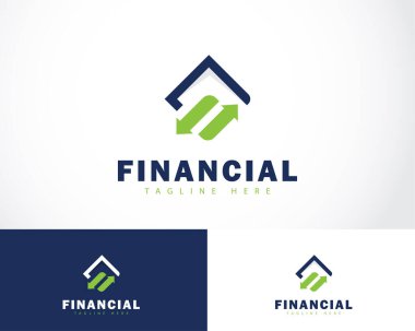 finansal logo yaratıcı piyasa ok işareti iş yönetimi simgesi simgesi