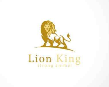 Aslan logosu. Güçlü, öfkeli hız tasarımı. Zarif hayvan.