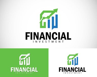 finansal logo yaratıcı tasarım kavramı pazar büyümesi iş sembolü oku yatırım