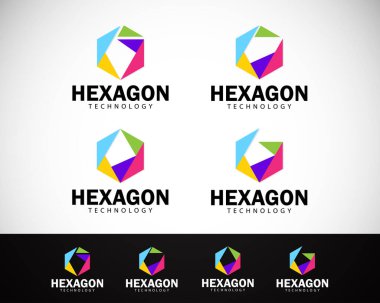 Altıgen logosu yaratıcı tasarım modern iş tasarımı konsept ikonu teknolojisi