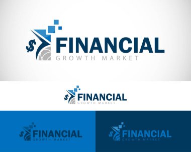 finansal logo yaratıcı tasarım dünya dijital pazarlama para büyütme işi