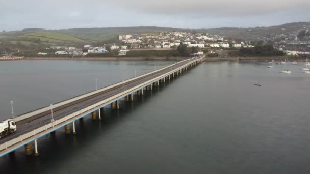 Zamknięcie Mostu Shaldon Powodu Konserwacji Nagranie Zostało Nakręcone Mostu Teignmouth — Wideo stockowe