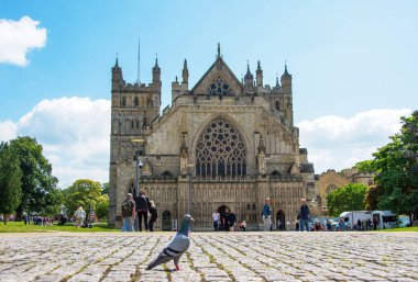 Exeter, Devon, İngiltere. 06-05-24. Exeter Katedrali. Muhteşem ve popüler bir şehir simgesi.. 