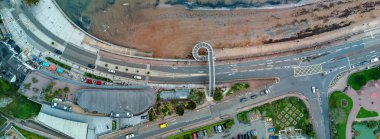 Torquay seafront aerial panoramic picture. Torbay and the English riviera.  clipart