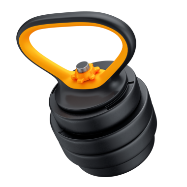 Şeffaf Arkaplan ile İşlevsel Eğitim ve Fitness için 3B Kettlebell