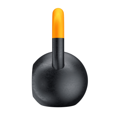 Şeffaf Arkaplan ile İşlevsel Eğitim ve Fitness için 3B Kettlebell